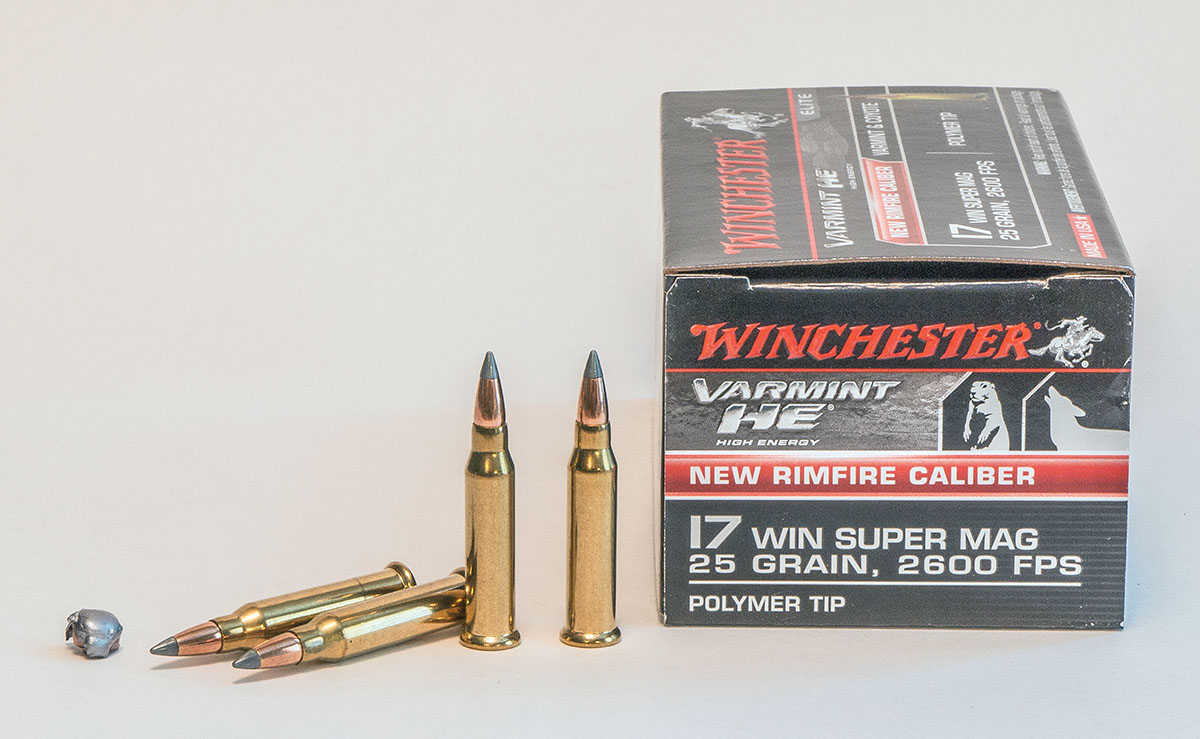 If hunting larger varmints with the 17 Winchester Super Magnum, the 25-grain loads available currently should provide the most penetration.